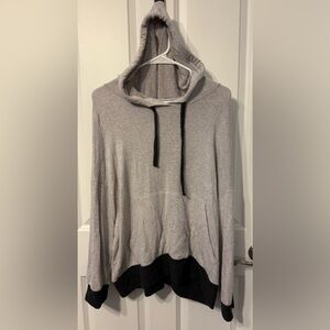 Gray and Black Women's Hoodie